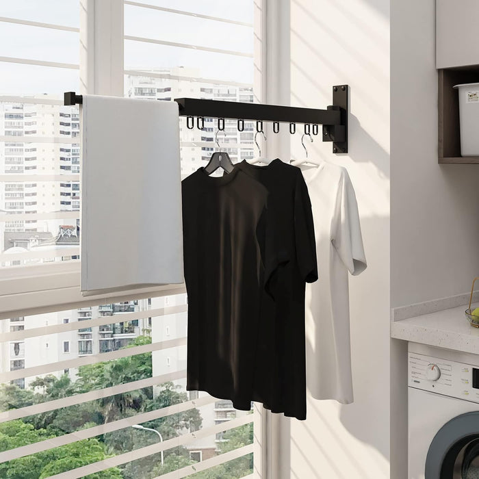 Retractable Space Saving Indoor, Outdoor Clothes Drying Rack