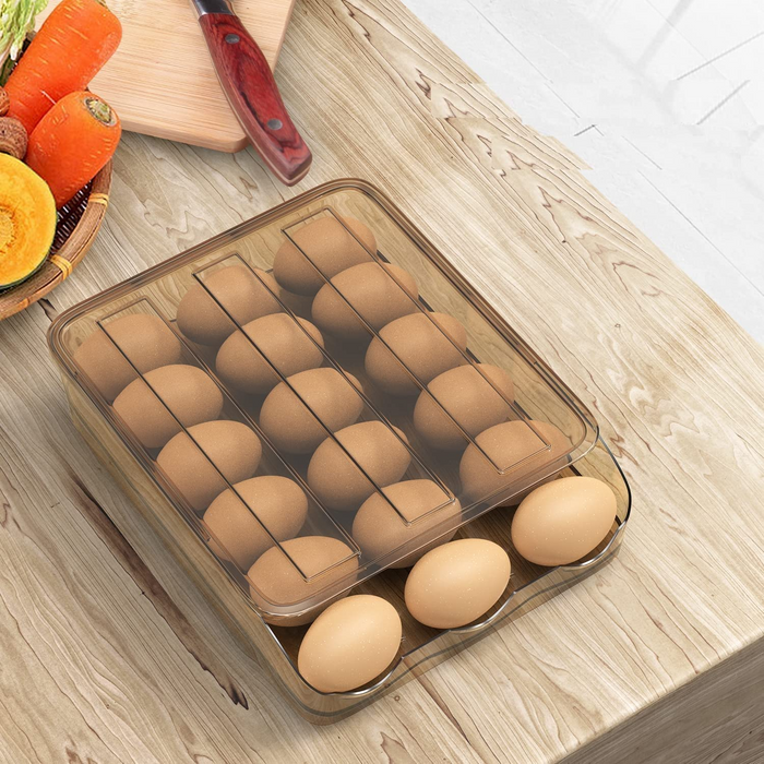 Automatic Rolling Egg Storage Container for Refrigerator