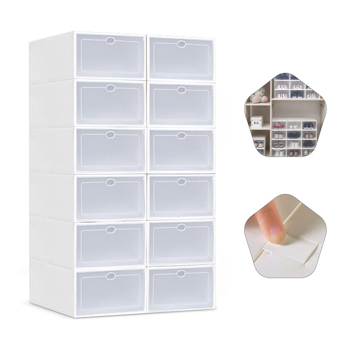 Stackable Plastic Shoe Storage Organizer - 20 Sets