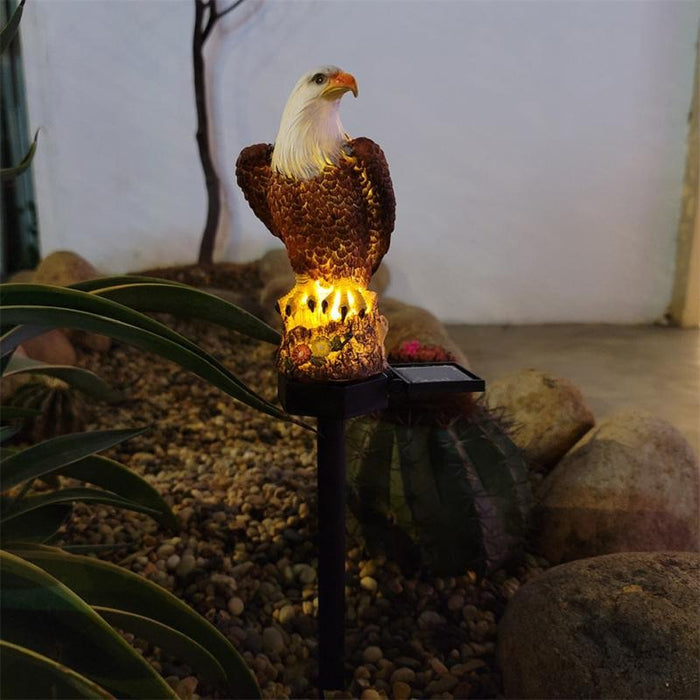 Eagle Figurine Solar Garden Post