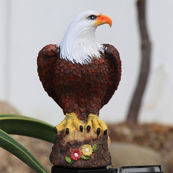 Eagle Figurine Solar Garden Post